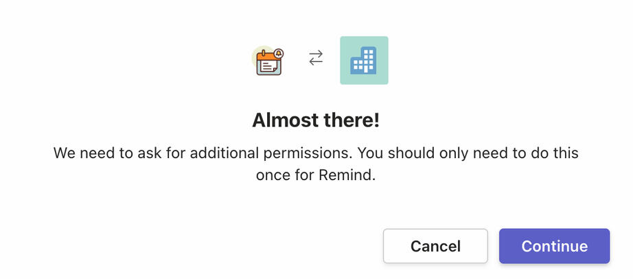 Consent to share your user details with Remind